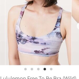 Lululemon Free to Be Bra (Wild) in Sunrise Silhouette Multi size 6